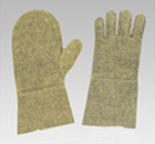 Gants de protection anti-chaleur ANSELL en feutre imprégné de nitrile-Gants de protection anti-chaleur JS ambidextres-Gants de protection anti-chaleur ambidextres-Gants de protection anti-chaleur JS en maille de KEVLAR-MAPA en maille de polyamide jaune-Moufles de protection anti-chaleur ambidextres-bouclé-réfractaire